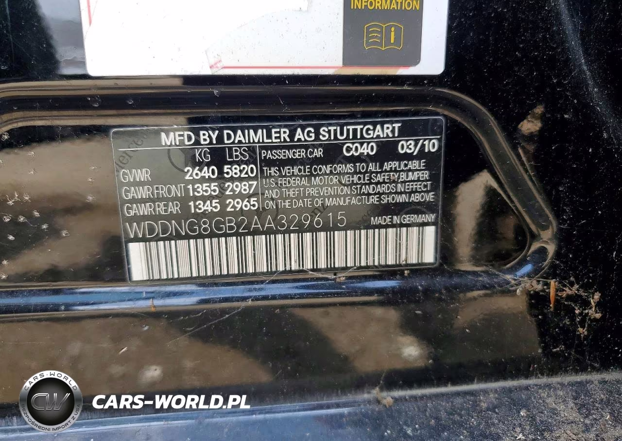 2010 Mercedes-Benz S 550 4Matic VIN:WDDNG8GB2AA329615 - 13