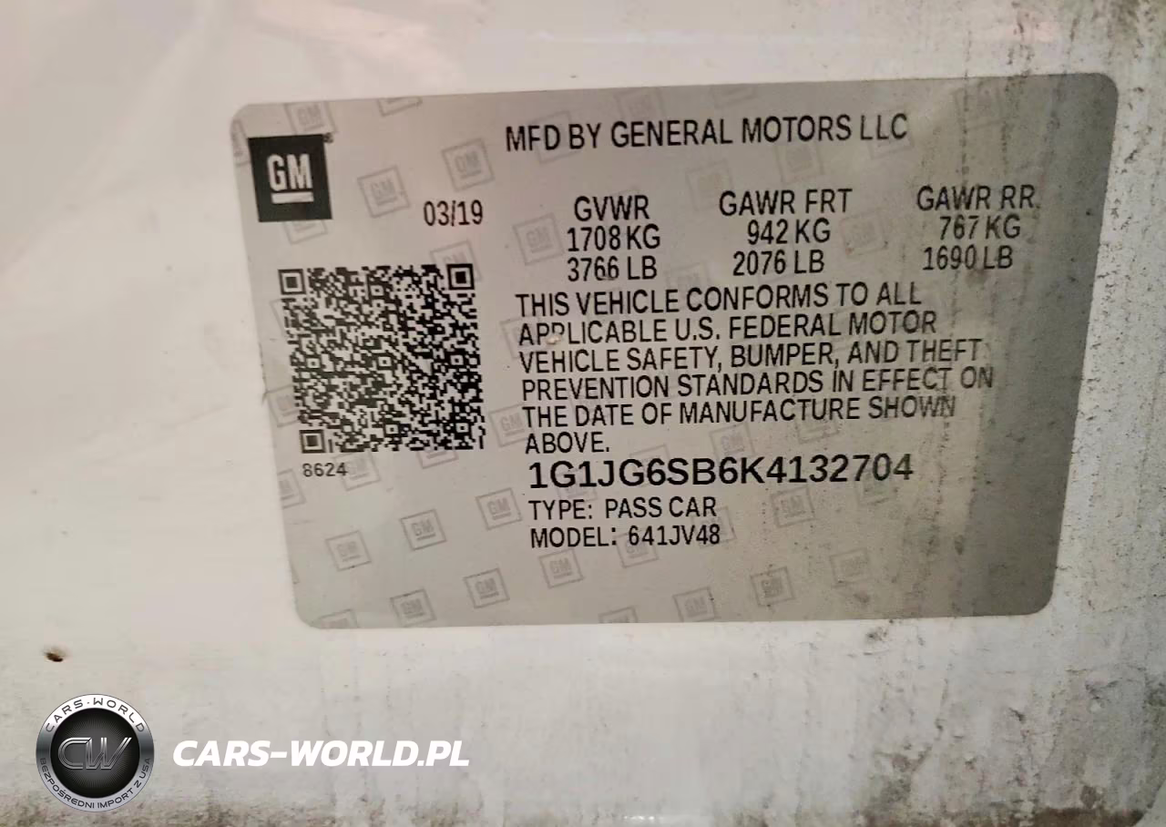 2019 Chevrolet Sonic VIN:1G1JG6SB6K4132704 - 13