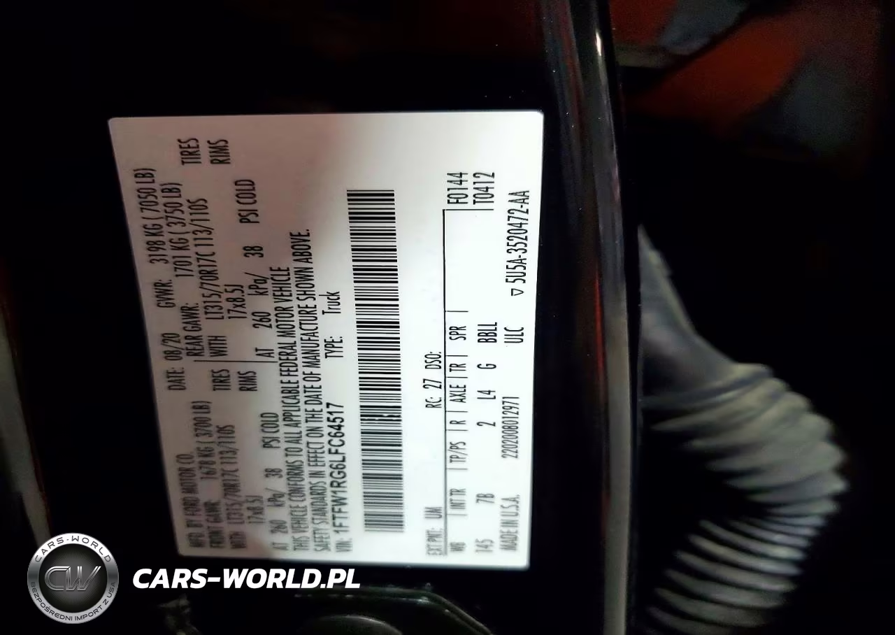 2020 Ford F150 Raptor VIN:1FTFW1RG6LFC64517 - 13