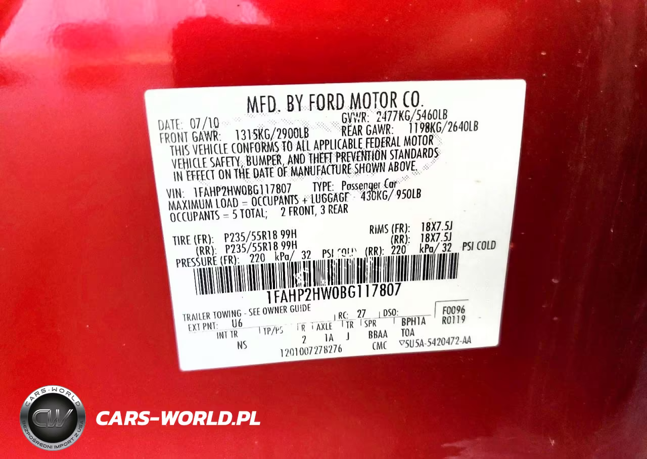 2011 Ford Taurus Sel VIN:1FAHP2HW0BG117807 - 12