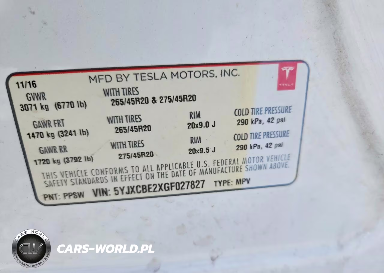 2016 Tesla Model X VIN:5YJXCBE2XGF027827 - 13