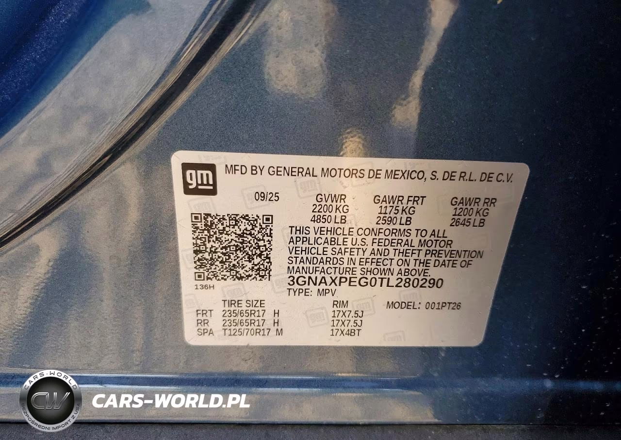 2026 Chevrolet Equinox Lt VIN:3GNAXPEG0TL280290 - 13
