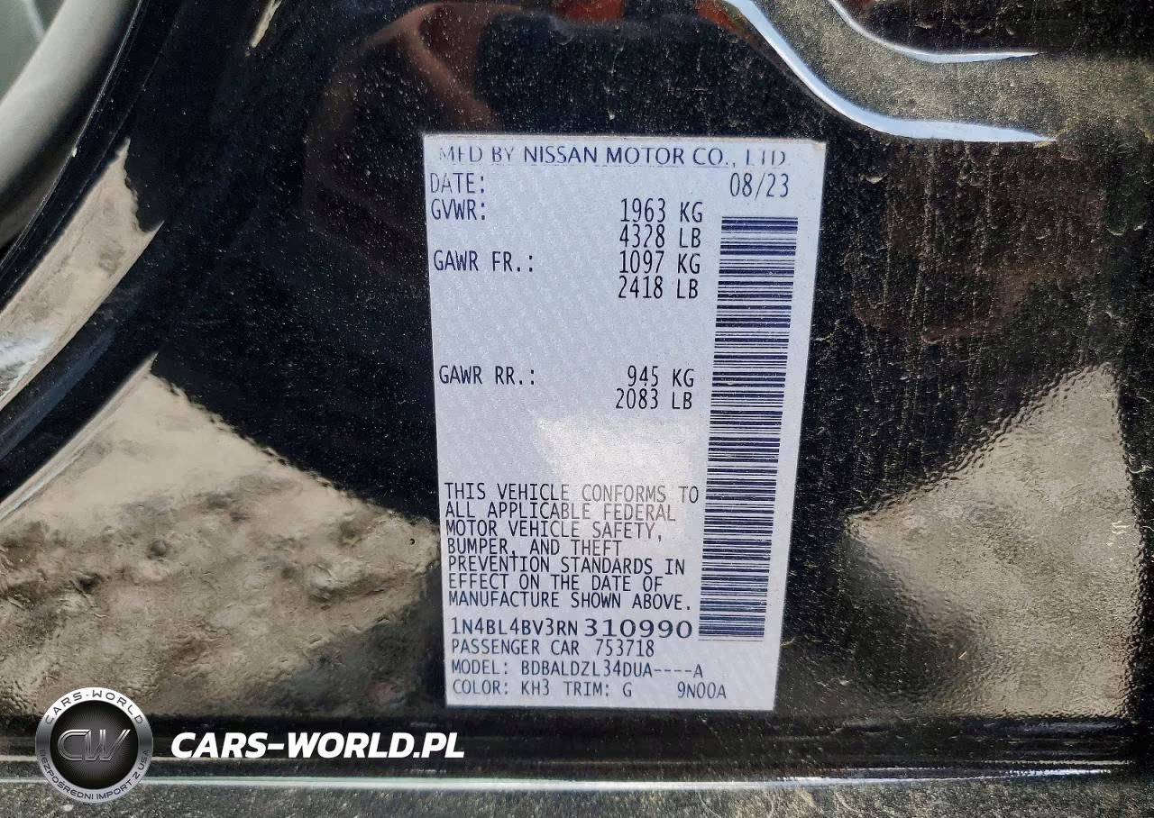 2024 Nissan Altima S VIN:1N4BL4BV3RN310990 - 12