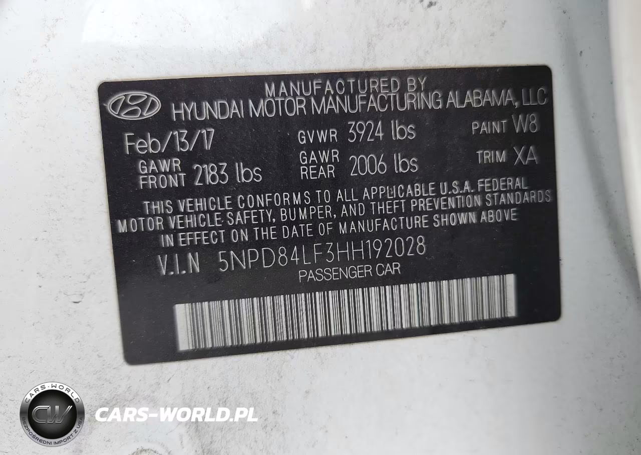 2017 Hyundai Elantra Se VIN:5NPD84LF3HH192028 - 12