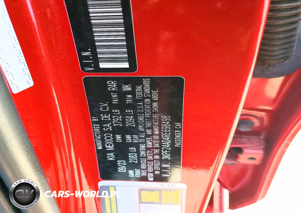 2024 Kia Forte Lxs VIN:3KPF24AD4RE698498 - 12