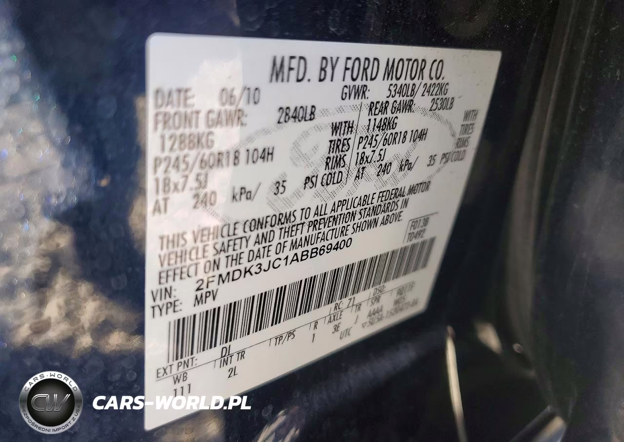 2010 Ford Edge Sel VIN:2FMDK3JC1ABB69400 - 13