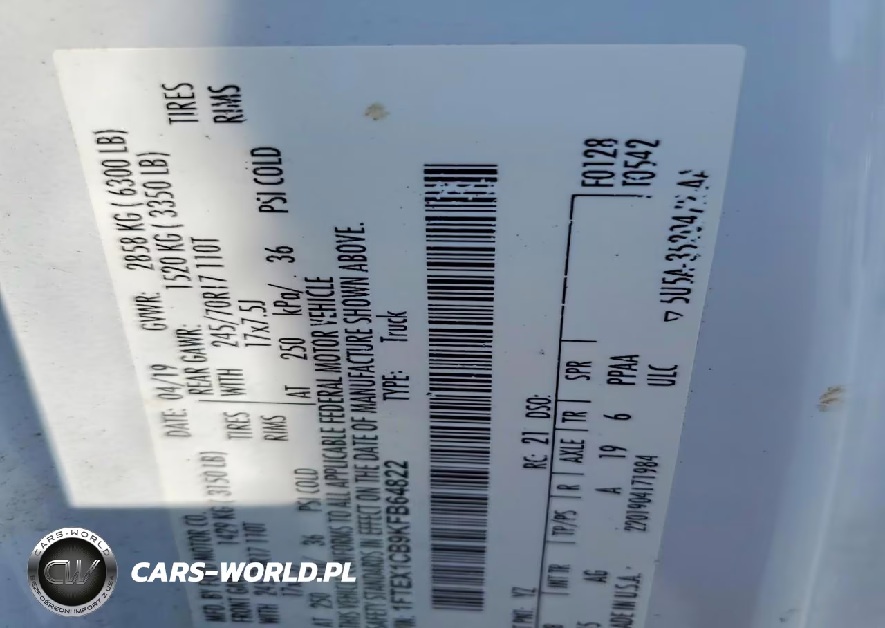 2019 Ford F150 Super Cab VIN:1FTEX1CB9KFB64822 - 12