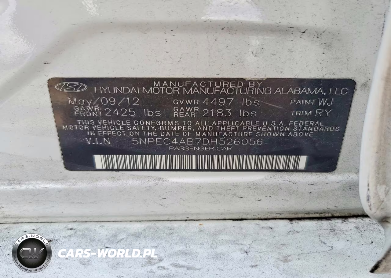 2013 Hyundai Sonata Se 2.0T VIN:5NPEC4AB7DH526056 - 12