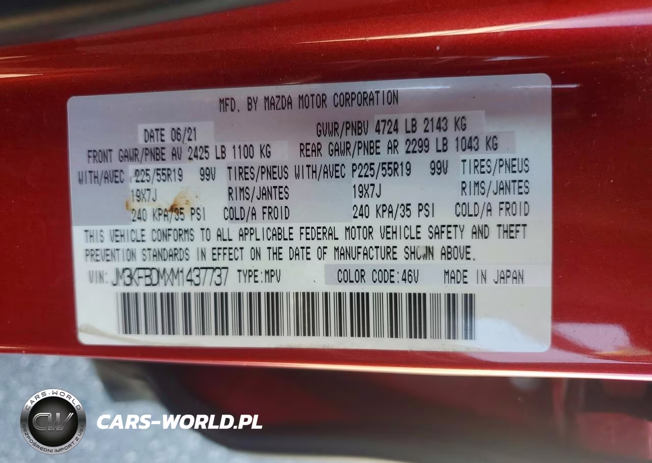 2021 Mazda Cx-5 Grand Touring VIN:JM3KFBDMXM1437737 - 13