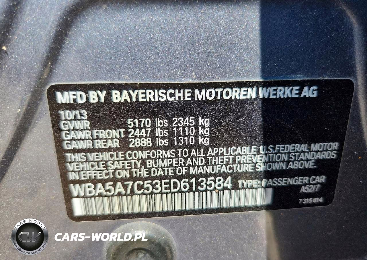 2014 BMW 528 Xi VIN:WBA5A7C53ED613584 - 12