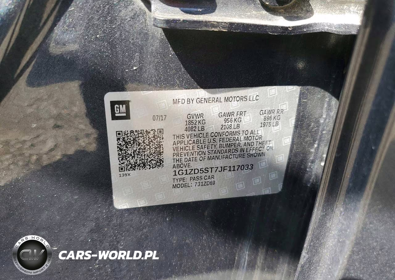 2018 Chevrolet Malibu Lt VIN:1G1ZD5ST7JF117033 - 12