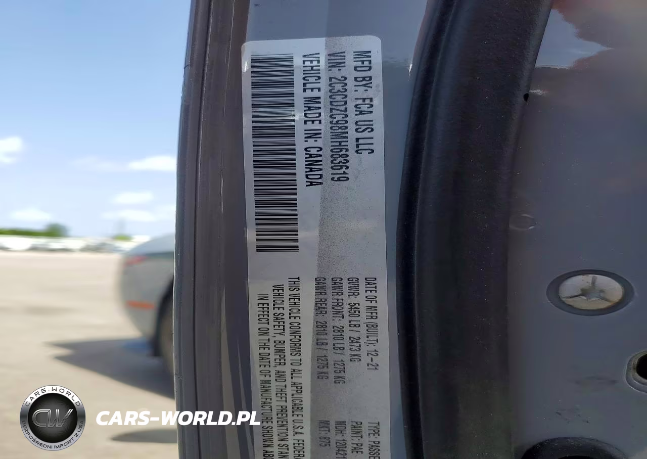 2021 Dodge Challenger Srt Hellcat VIN:2C3CDZC98MH683619 - 12