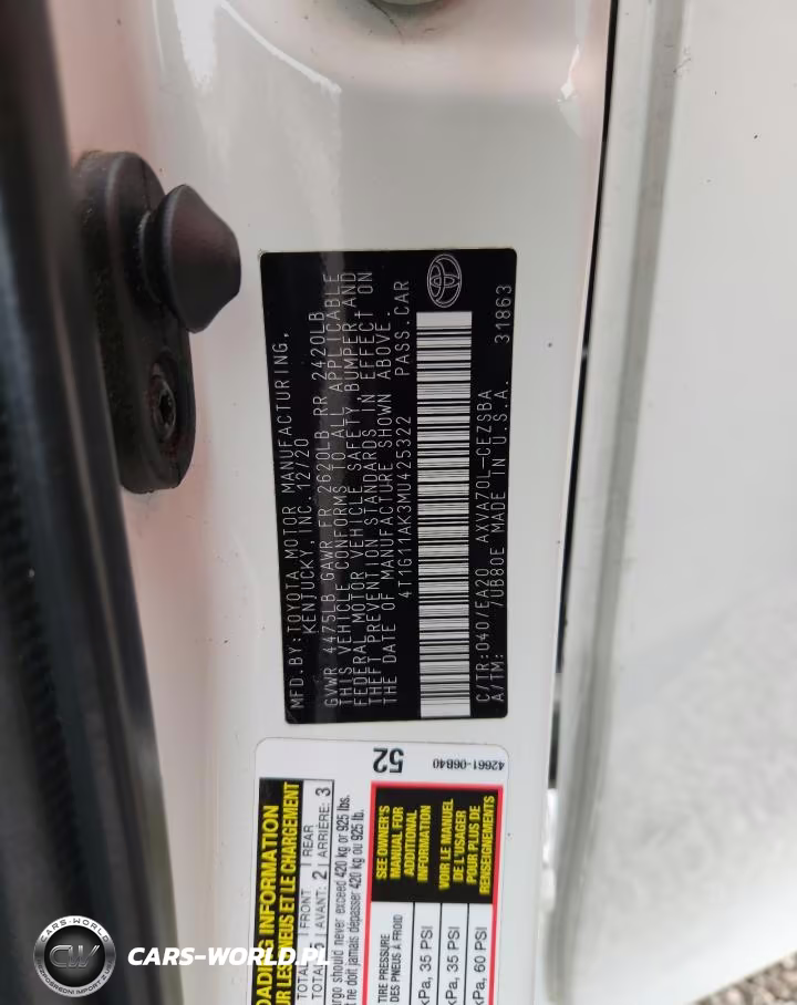 2021 Toyota Camry Se VIN:4T1G11AK3MU425322 - 12