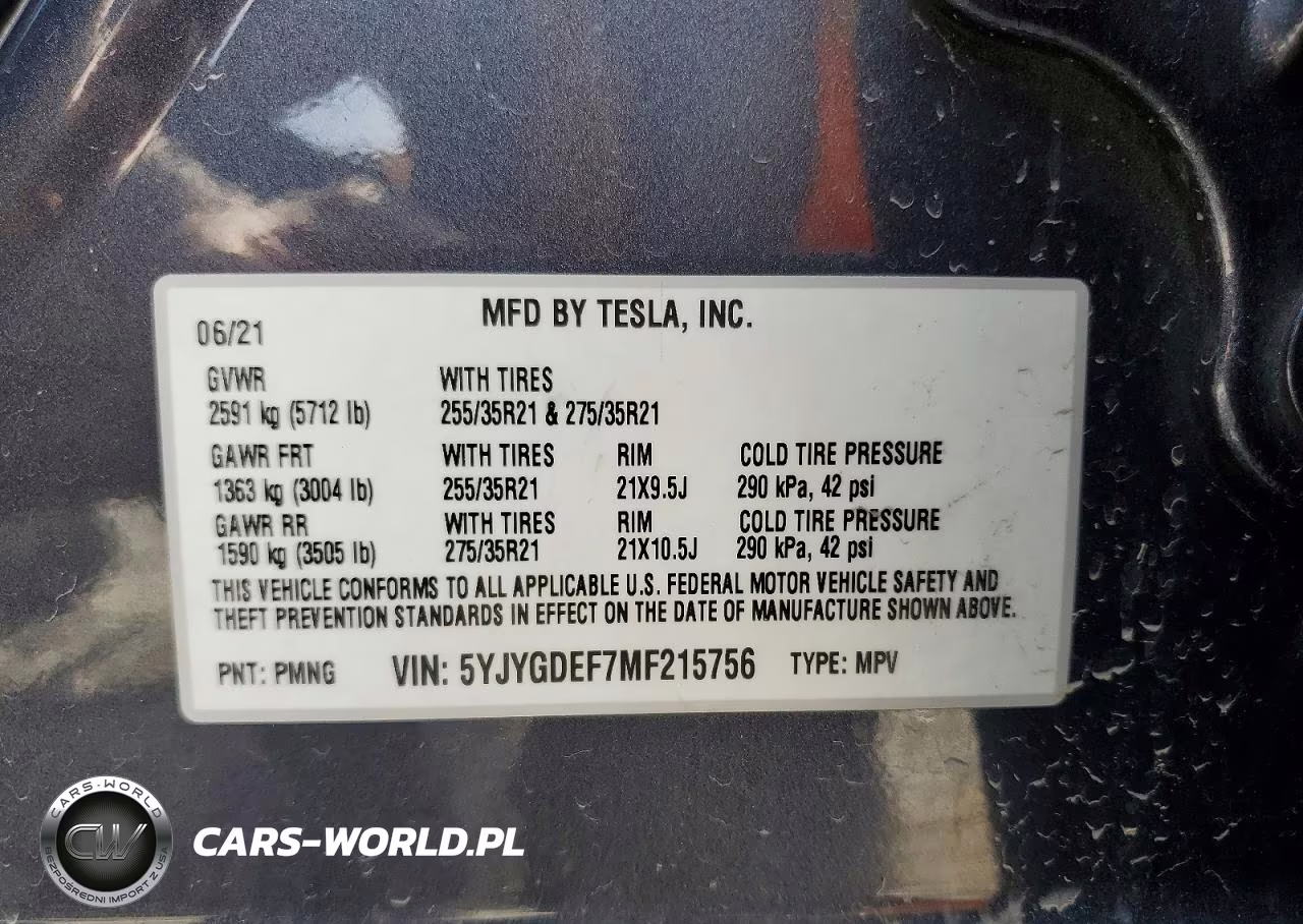 2021 Tesla Model Y VIN:5YJYGDEF7MF215756 - 12