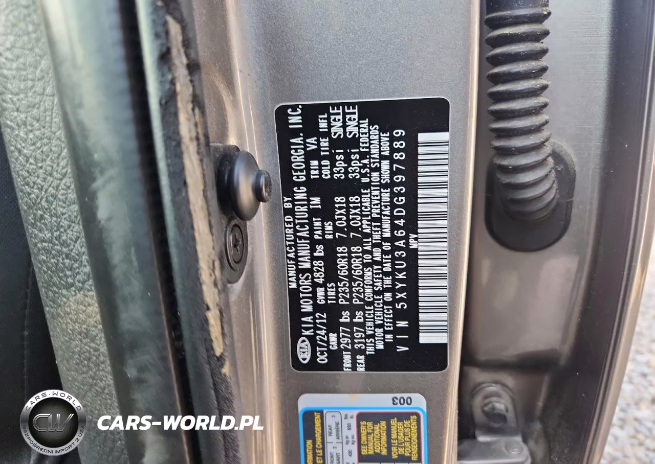 2013 Kia Sorento Ex VIN:5XYKU3A64DG397889 - 13