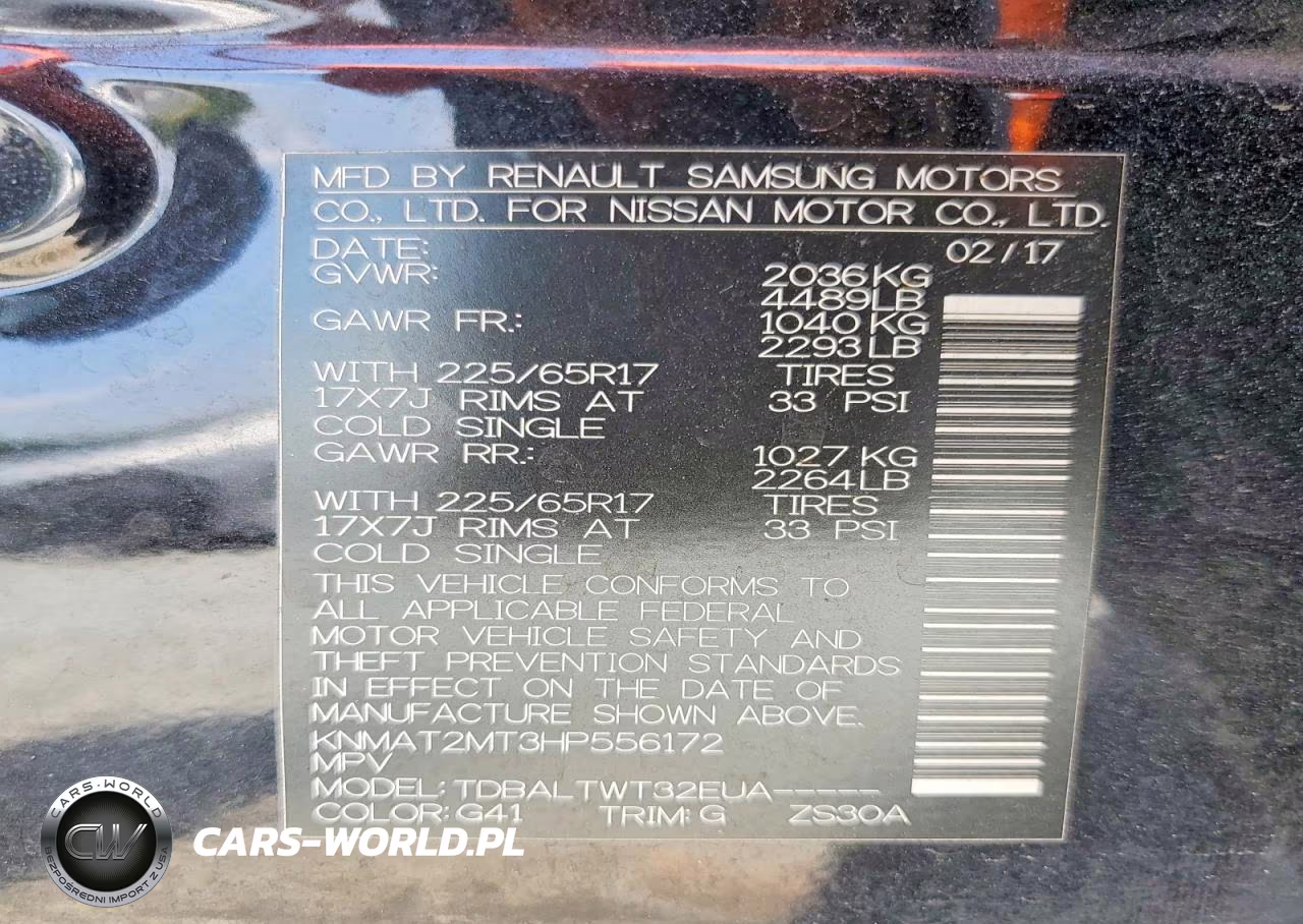 2017 Nissan Rogue Sv VIN:KNMAT2MT3HP556172 - 13