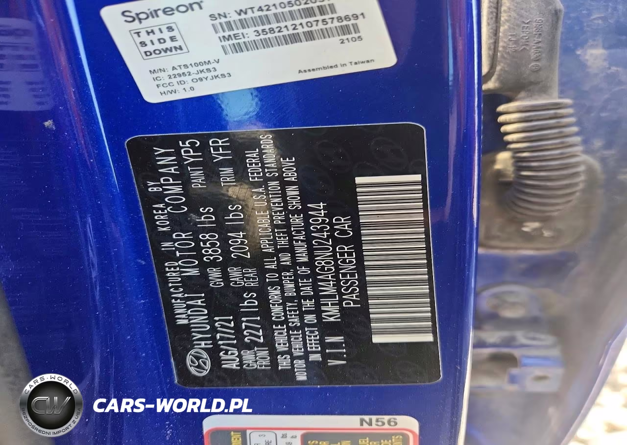 2022 Hyundai Elantra Sel VIN:KMHLM4AG8NU243944 - 13