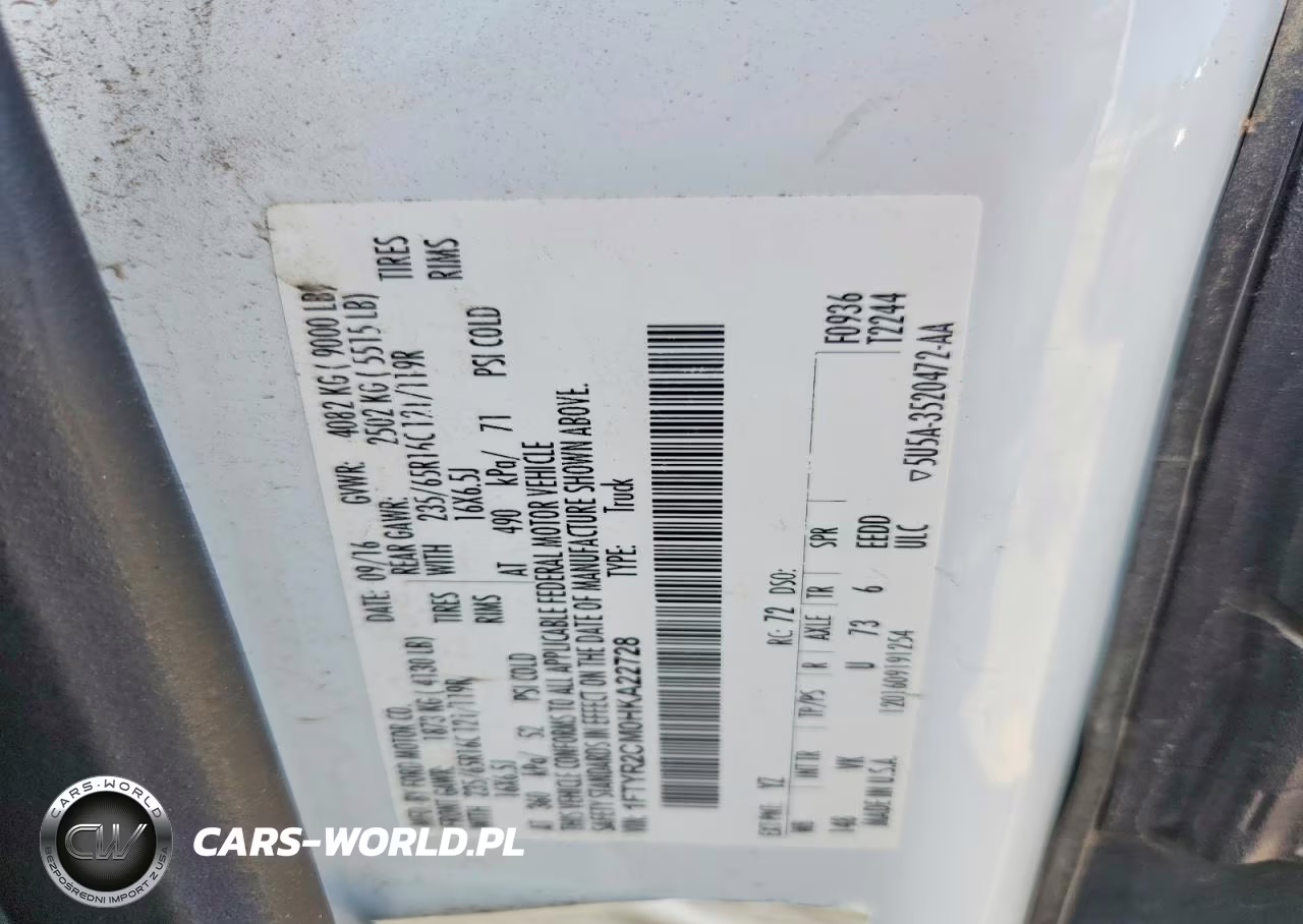 2017 Ford Transit T-250 VIN:1FTYR2CM0HKA22728 - 13
