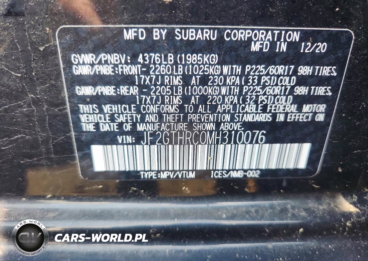 2021 Subaru Crosstrek Sport VIN:JF2GTHRC0MH310076 - 13