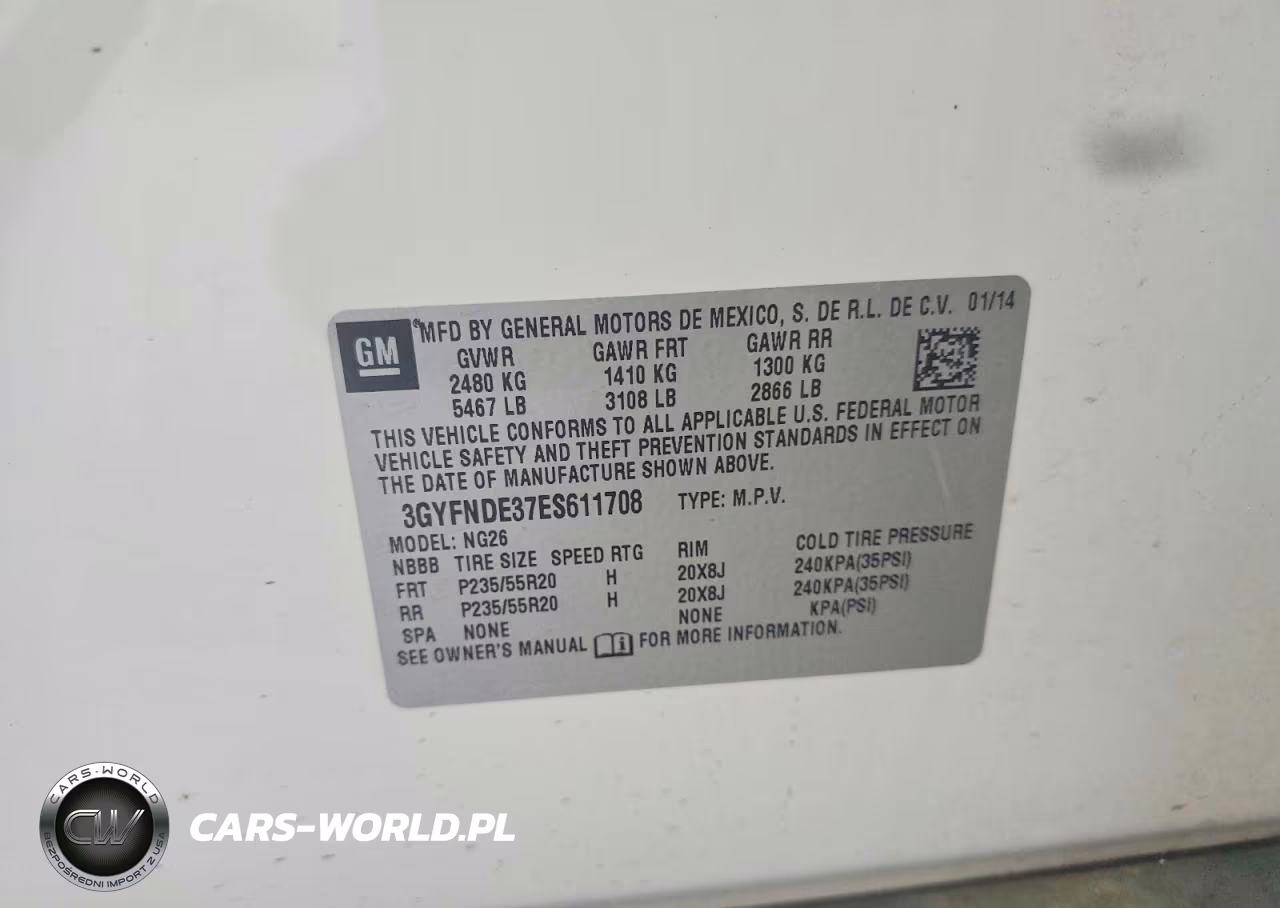 2014 Cadillac Srx Premium Collection VIN:3GYFNDE37ES611708 - 14
