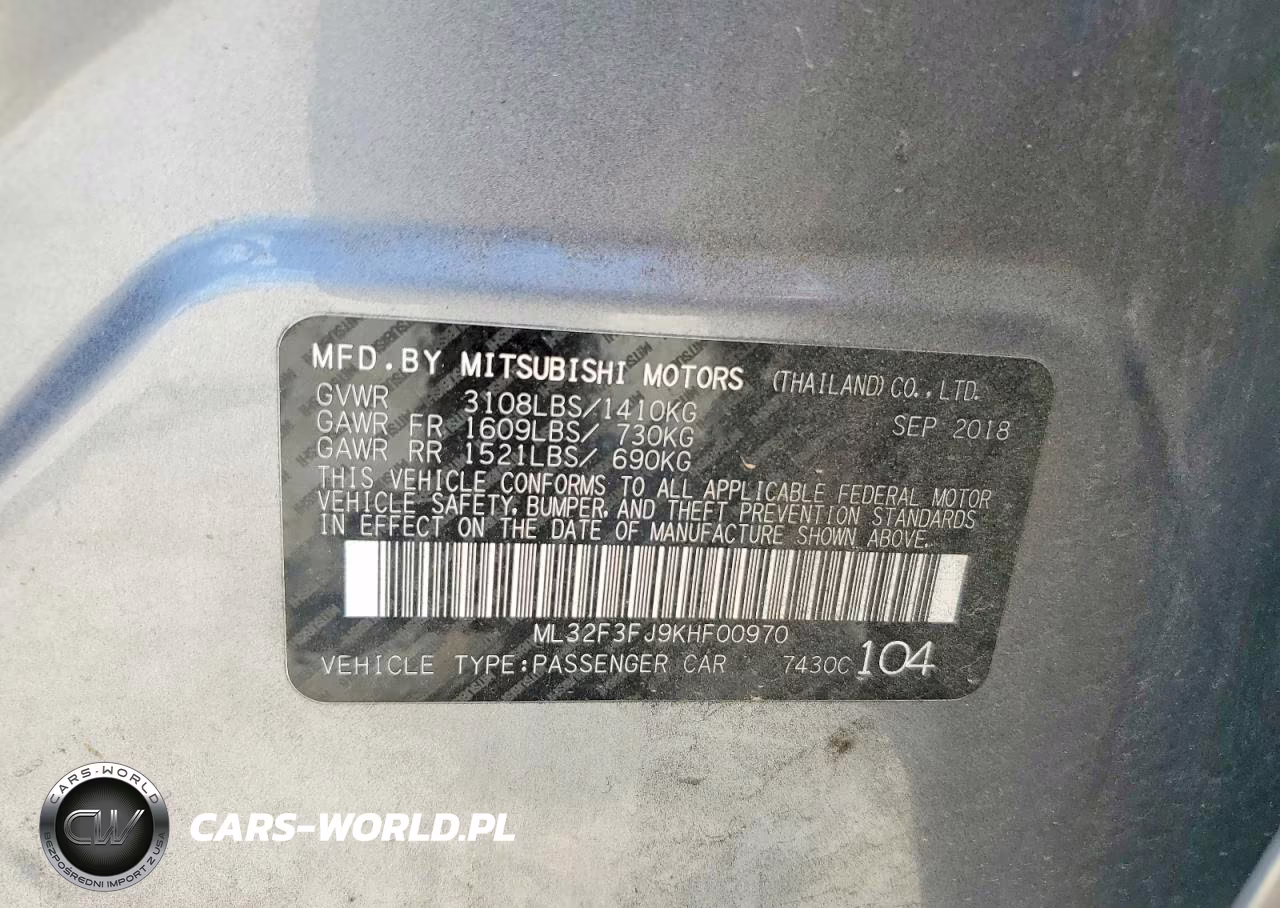 2019 Mitsubishi Mirage G4 Es VIN:ML32F3FJ9KHF00970 - 12
