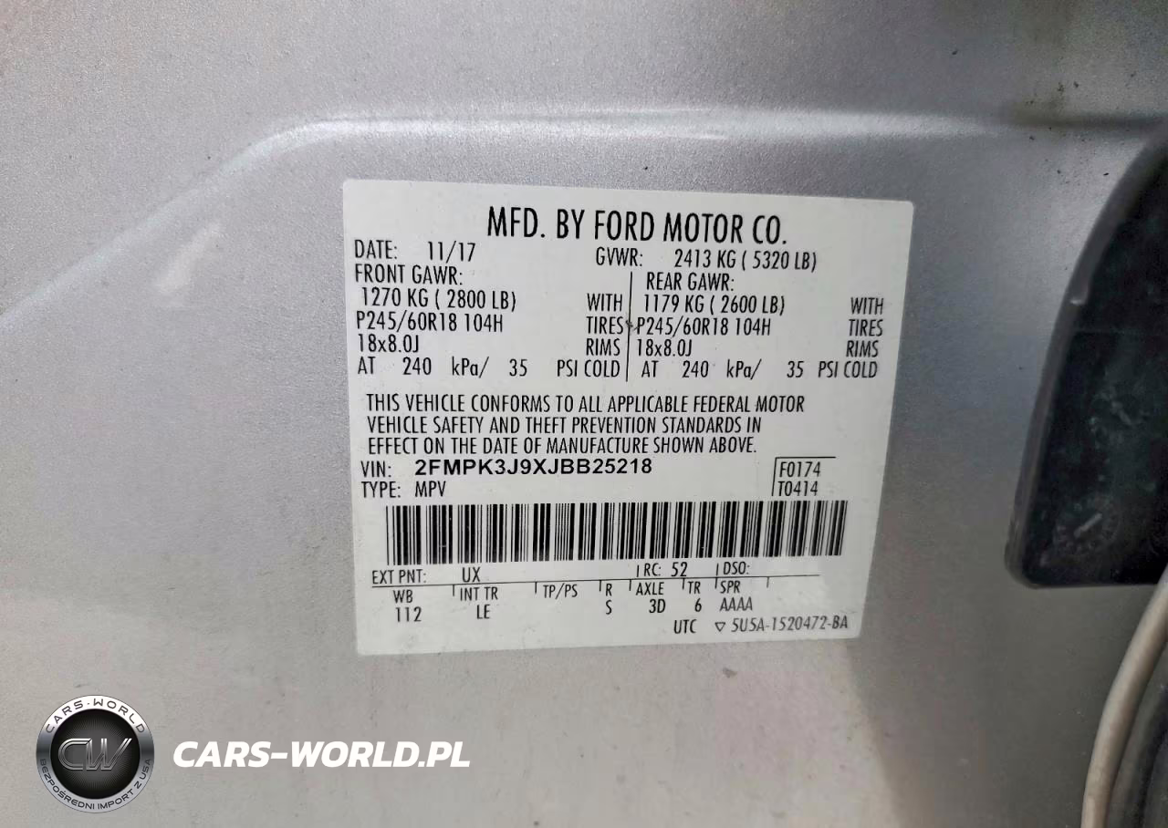 2018 Ford Edge Sel VIN:2FMPK3J9XJBB25218 - 13