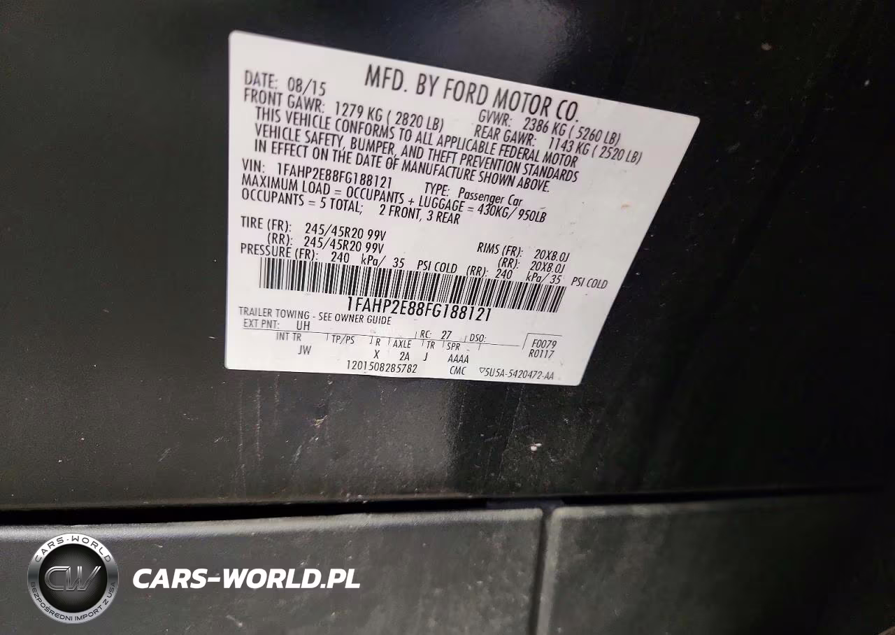 2015 Ford Taurus Sel VIN:1FAHP2E88FG188121 - 12