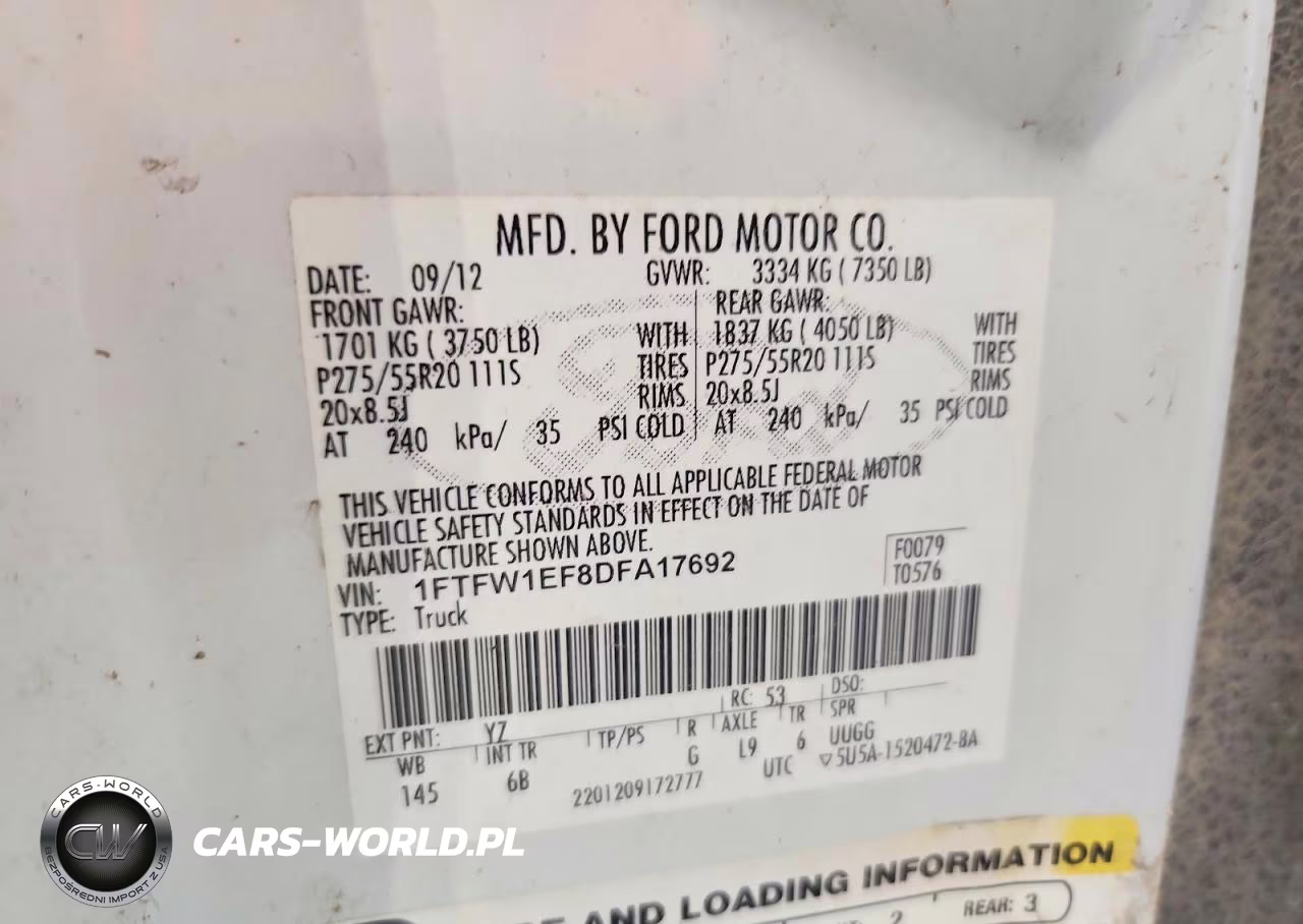 2013 Ford F150 Supercrew VIN:1FTFW1EF8DFA17692 - 12
