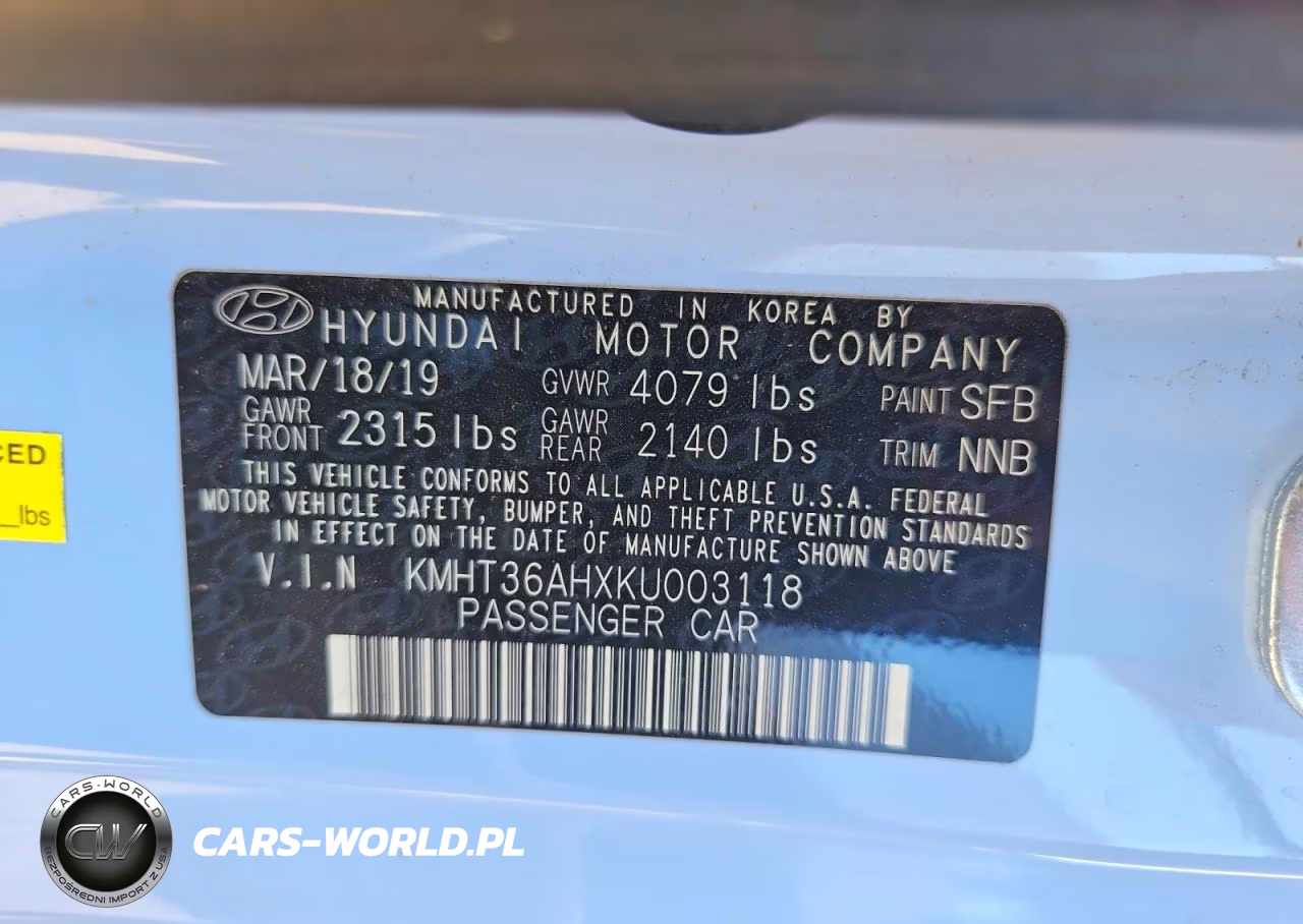 2019 Hyundai Veloster N Base VIN:KMHT36AHXKU003118 - 12