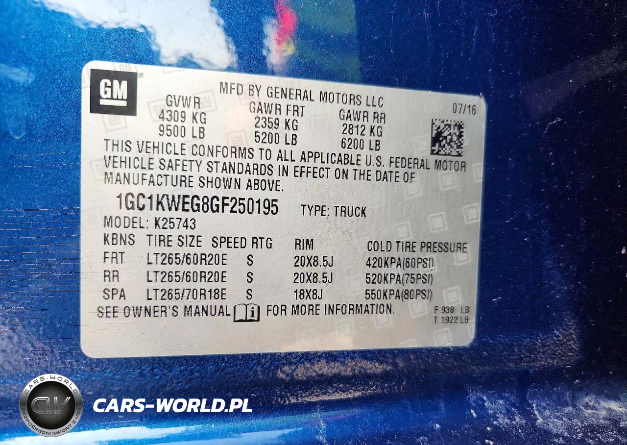 2016 Chevrolet Silverado K2500 Heavy Duty Ltz VIN:1GC1KWEG8GF250195 - 12