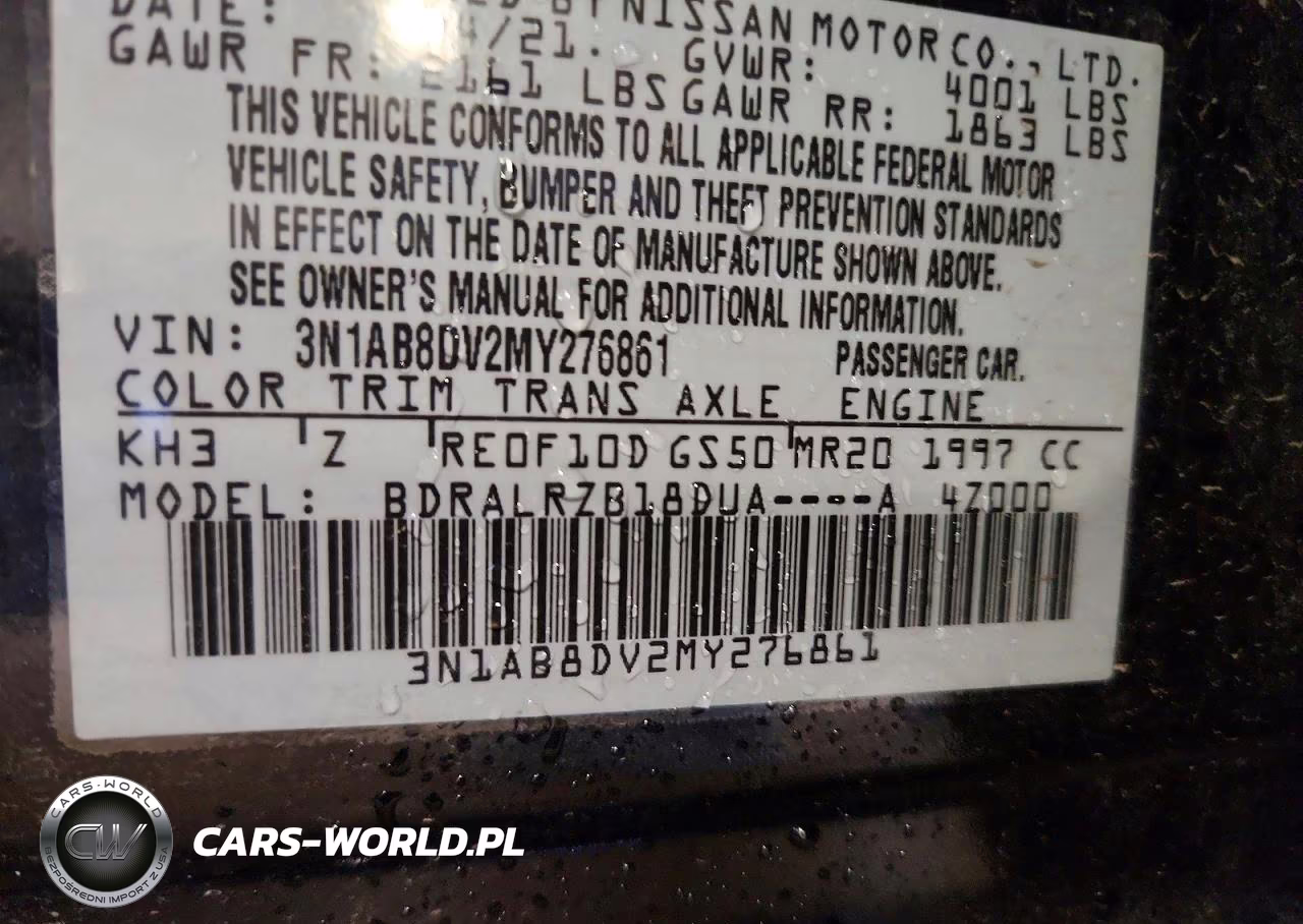 2021 Nissan Sentra Sr VIN:3N1AB8DV2MY276861 - 12