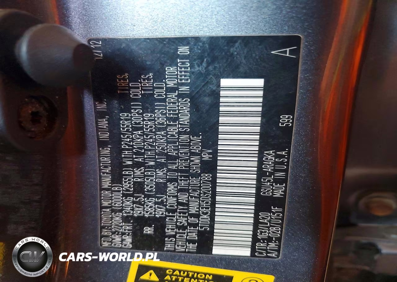 2013 Toyota Highlander Limited VIN:5TDDK3EH5DS200788 - 12