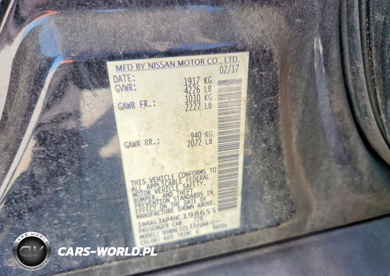 2017 Nissan Altima 2.5 Sl VIN:1N4AL3AP4HC198655 - 12