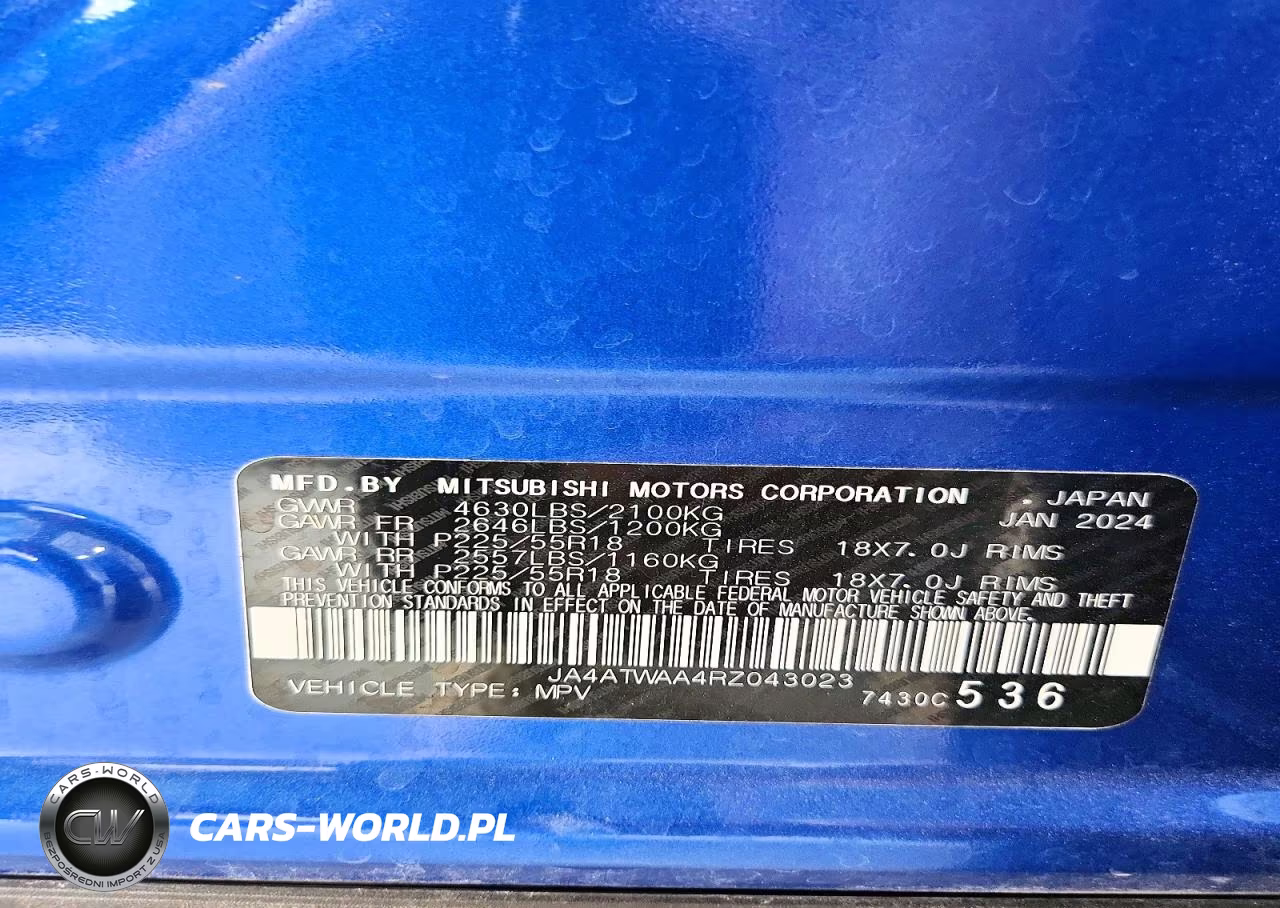 2024 Mitsubishi Eclipse Cross Se VIN:JA4ATWAA4RZ043023 - 14