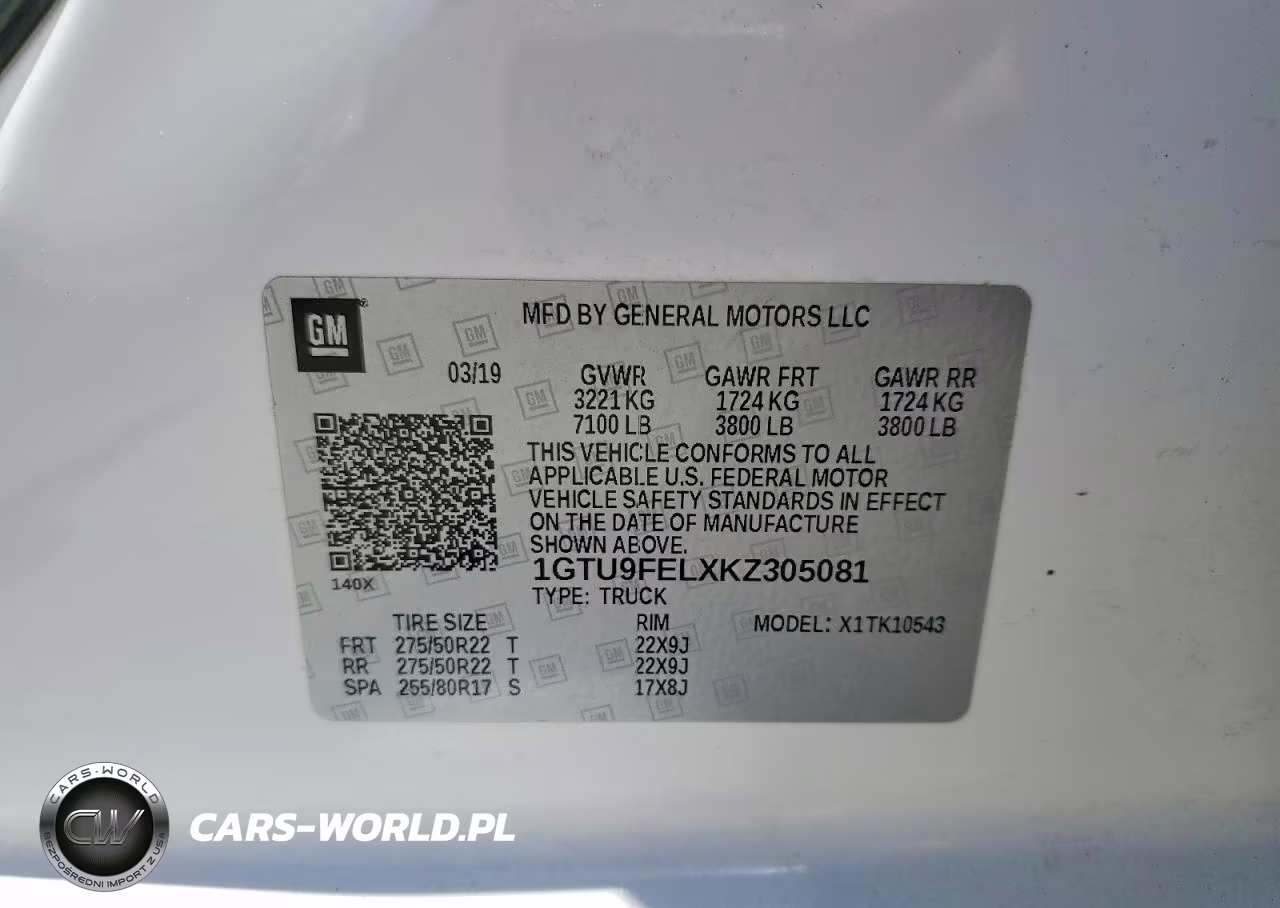 2019 GMC Sierra K1500 Denali VIN:1GTU9FELXKZ305081 - 12