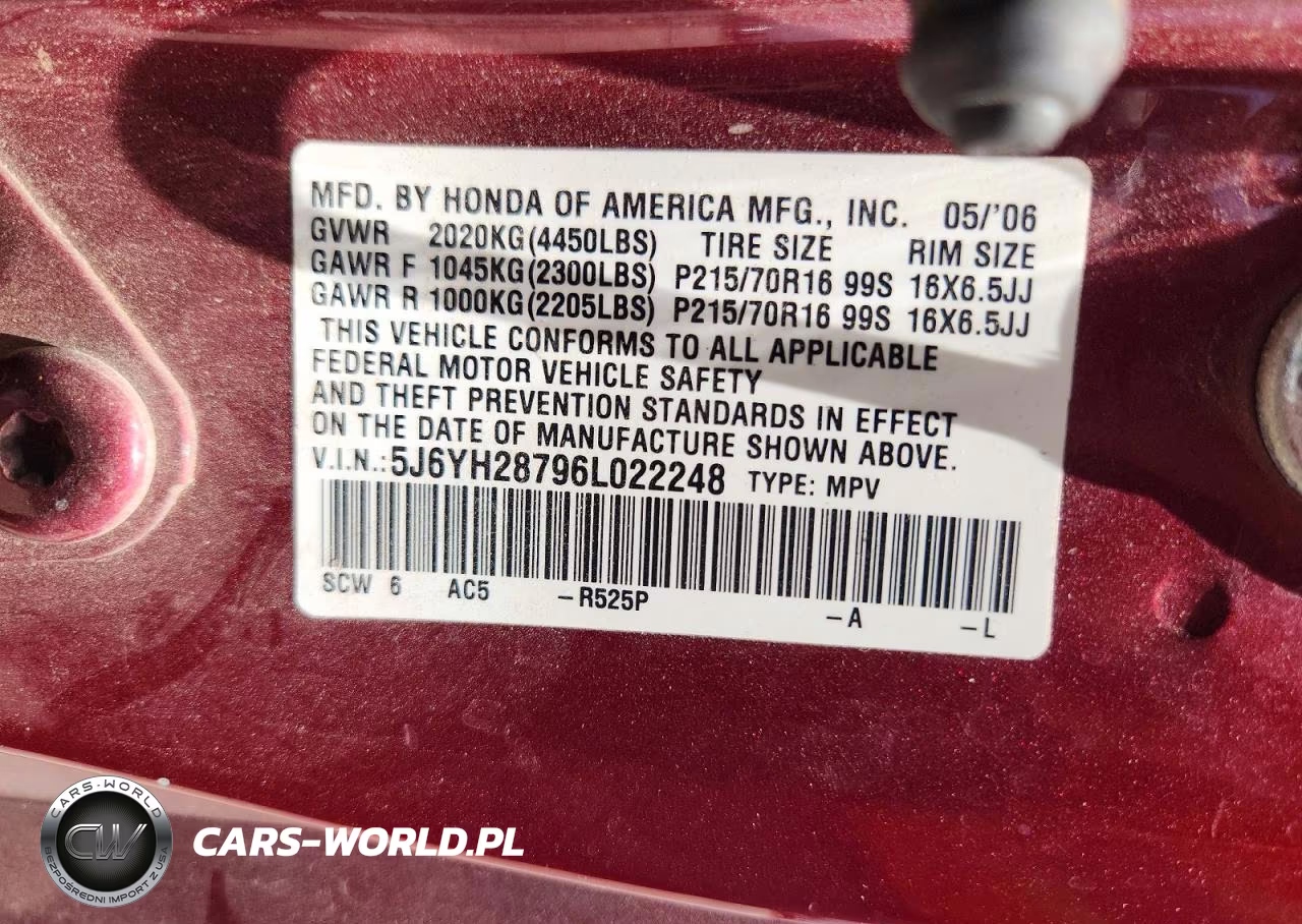 2006 Honda Element Ex VIN:5J6YH28796L022248 - 13