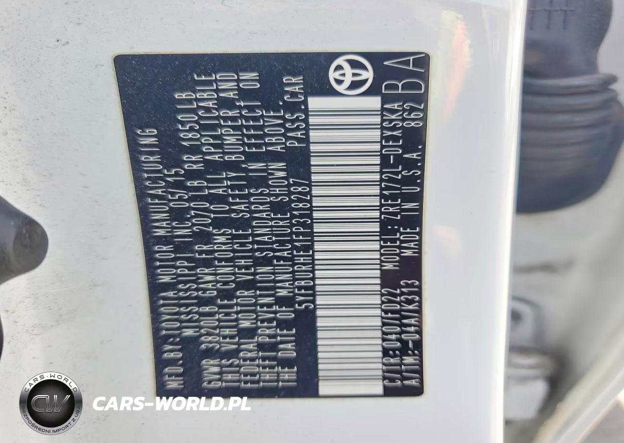 2015 Toyota Corolla S VIN:5YFBURHE1FP318287 - 12