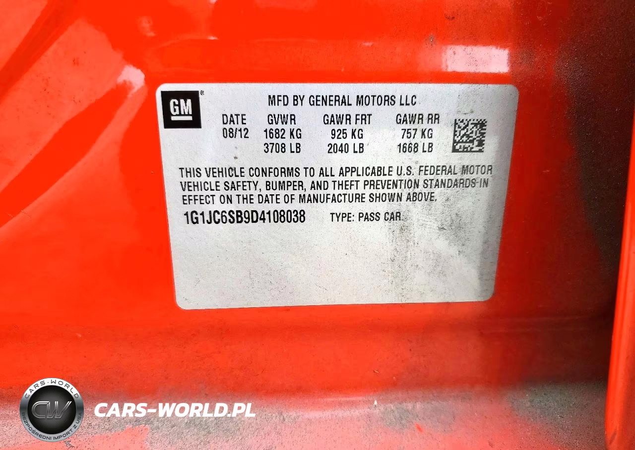 2013 Chevrolet Sonic Lt VIN:1G1JC6SB9D4108038 - 13