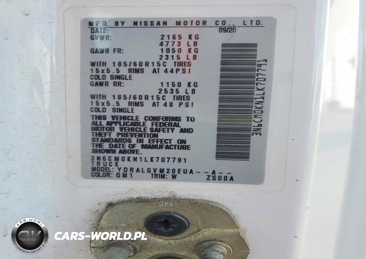 2020 Nissan Nv200 Sv VIN:3N6CM0KN1LK707791 - 12