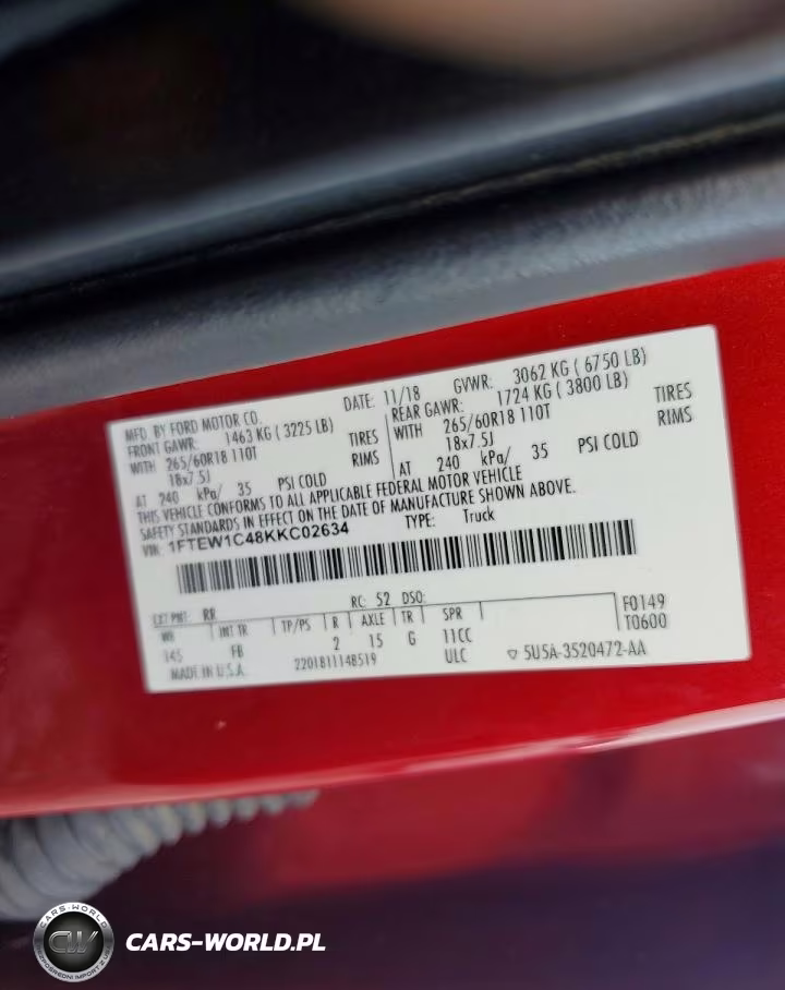 2019 Ford F150 Supercrew VIN:1FTEW1C48KKC02634 - 13