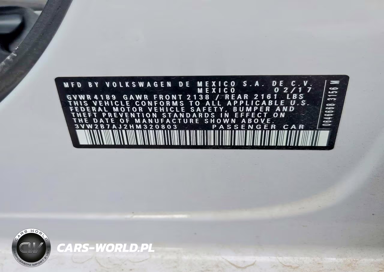2017 Volkswagen Jetta S VIN:3VW2B7AJ2HM320803 - 12