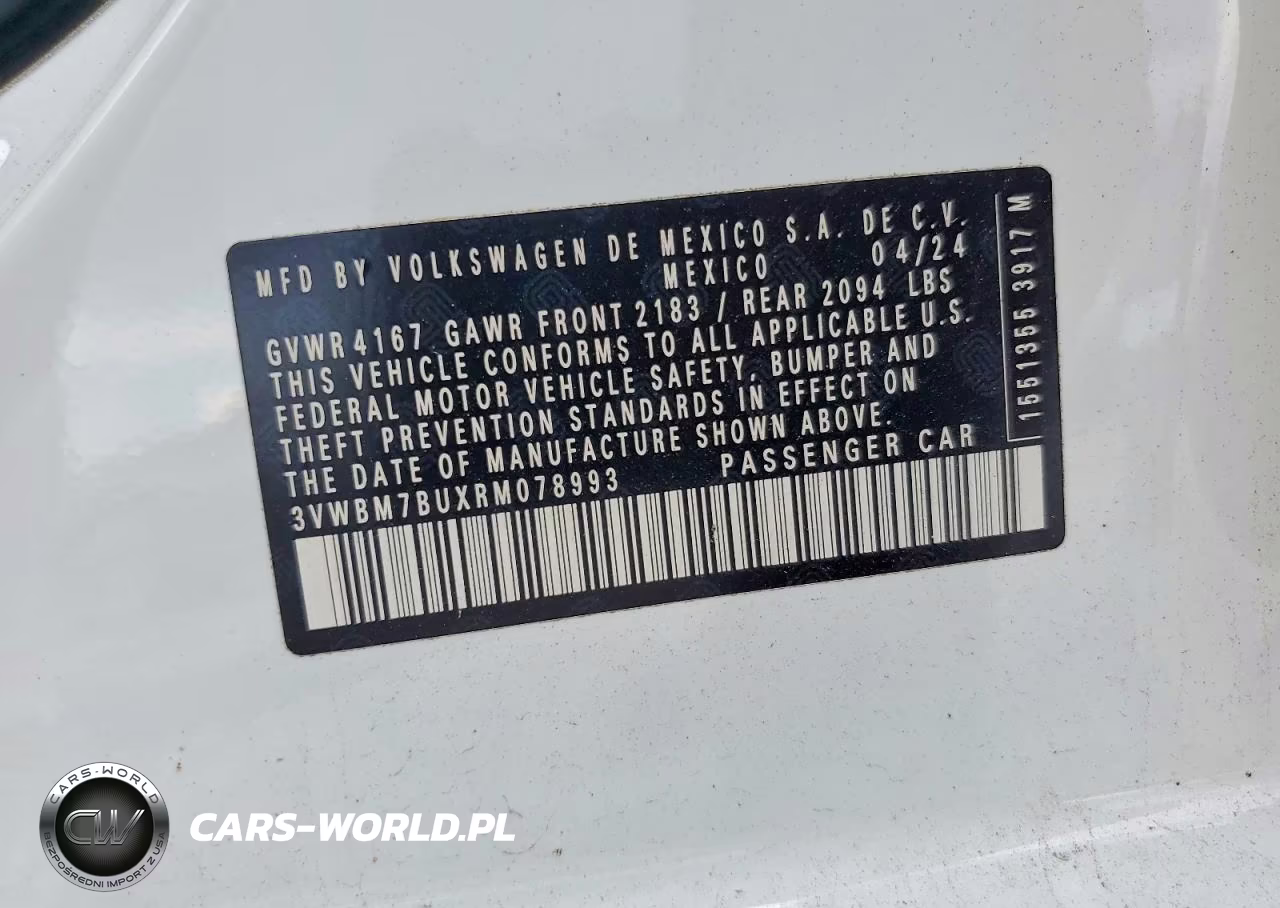 2024 Volkswagen Jetta Sport VIN:3VWBM7BUXRM078993 - 12