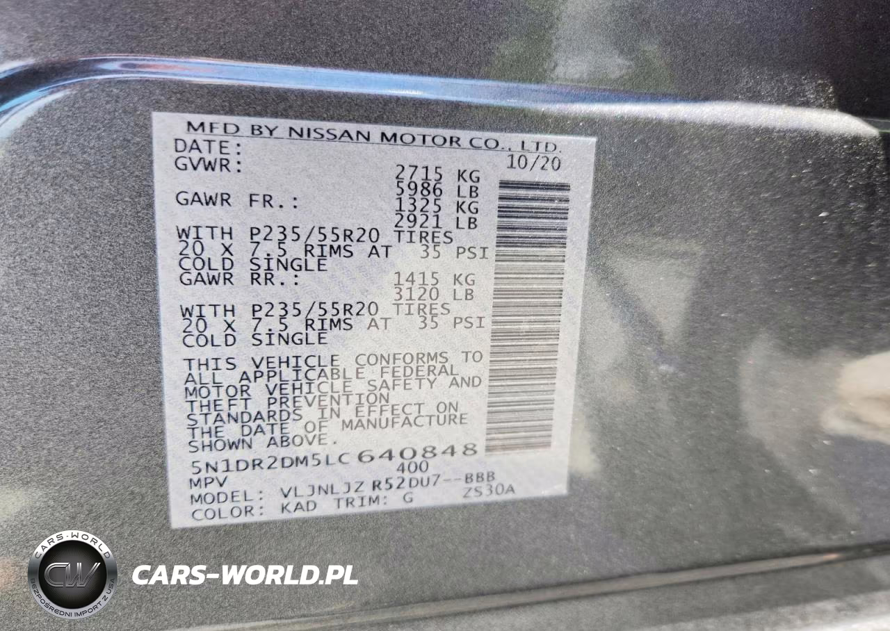 2020 Nissan Pathfinder Platinum VIN:5N1DR2DM5LC640848 - 13