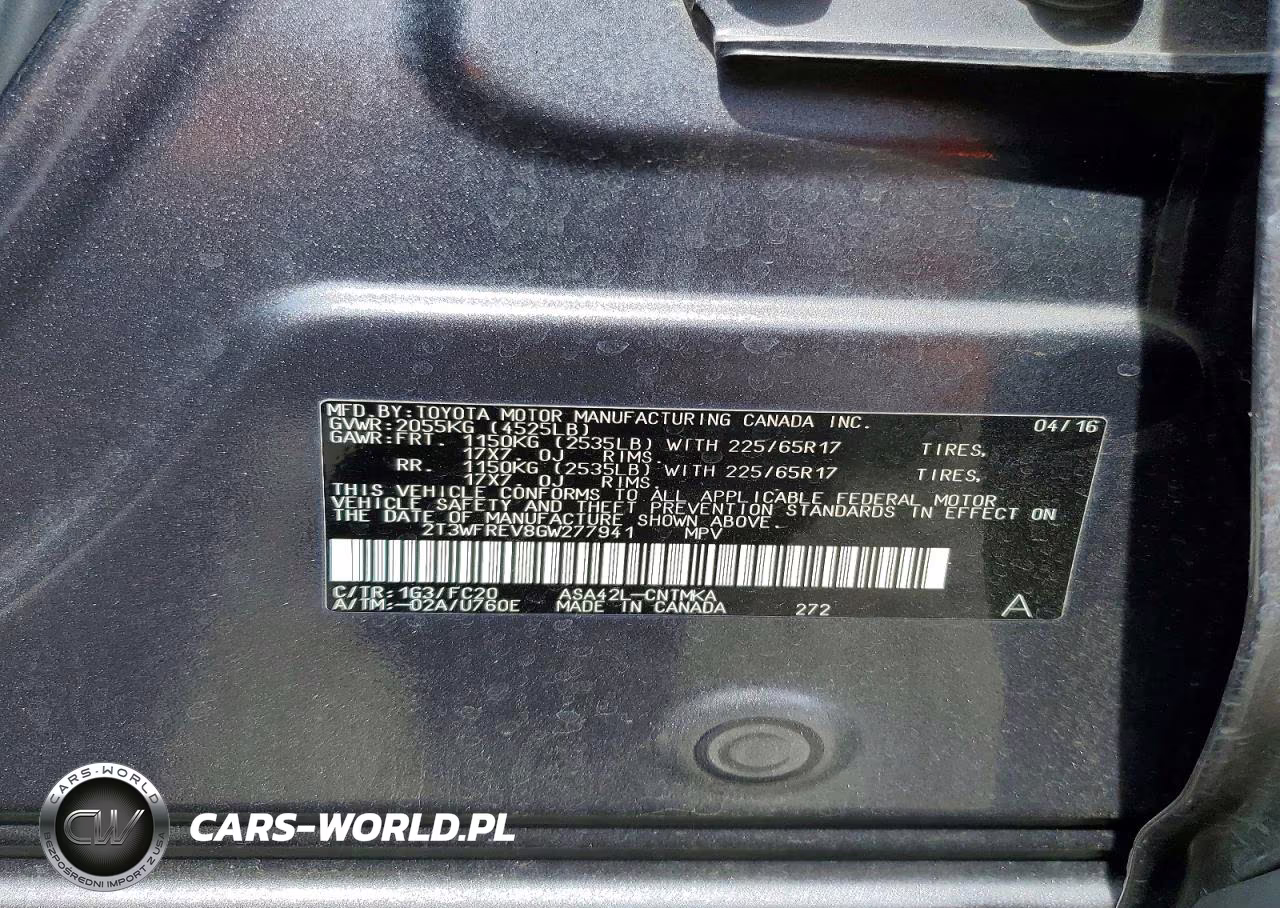 2016 Toyota Rav4 Xle VIN:2T3WFREV8GW277941 - 14