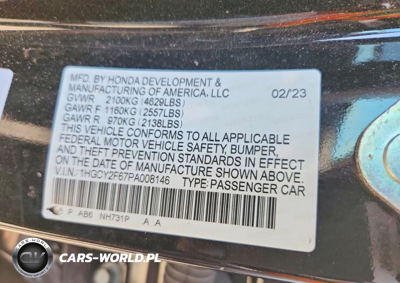 2023 Honda Accord Hybrid Exl VIN:1HGCY2F67PA008146 - 13