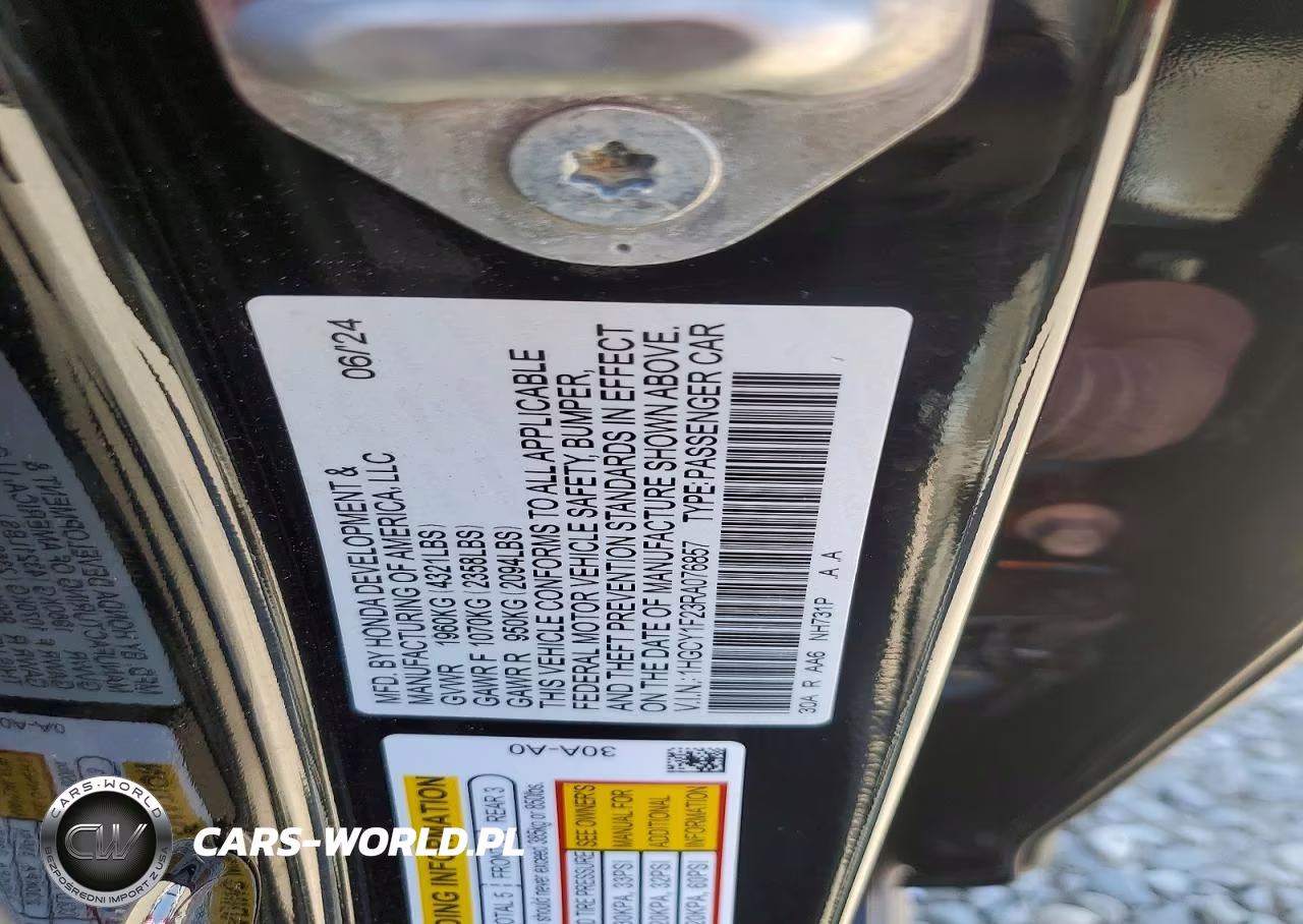 2024 Honda Accord Lx VIN:1HGCY1F23RA076857 - 12