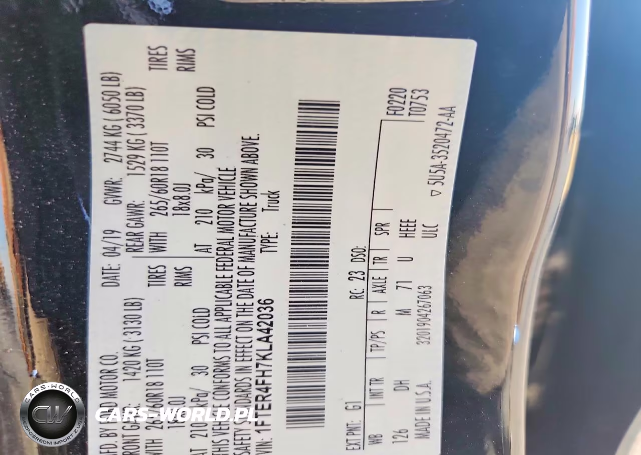 2019 Ford Ranger Xl VIN:1FTER4FH7KLA42036 - 12