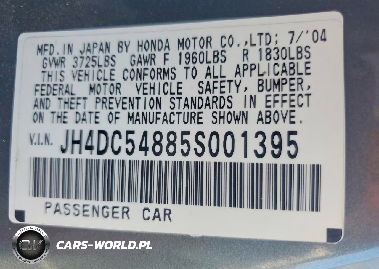 2005 Acura Rsx VIN:JH4DC54885S001395 - 13