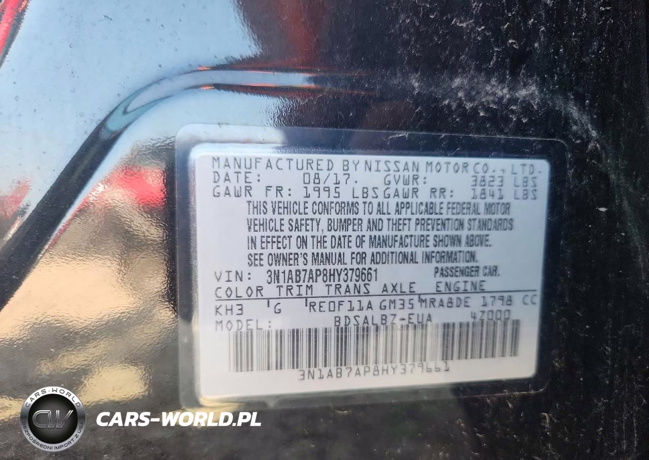 2017 Nissan Sentra S VIN:3N1AB7AP8HY379661 - 12