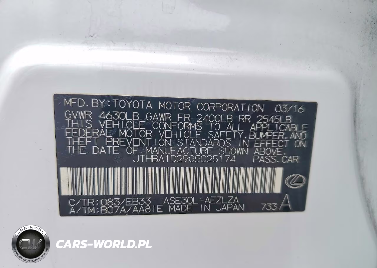 2016 Lexus Is 200T VIN:JTHBA1D29G5025174 - 12